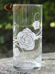 Engraved Glass Vase